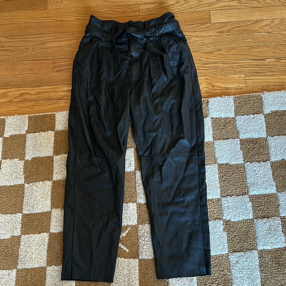 Free people faux leather pants